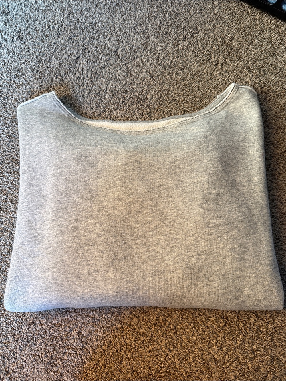 Hollister Women's Crewneck Sweater - Light Gray Off the shoulder